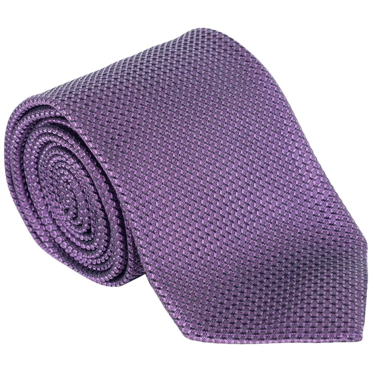 Tom Ford Mens Purple Woven Pattern Silk 3" Classic Tie