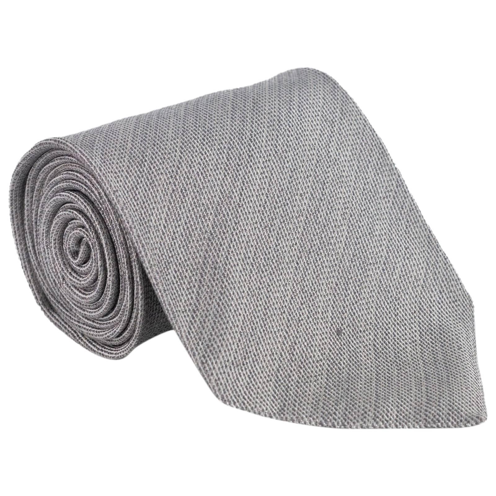 Tom Ford Mens Grey Beige Woven Silk Blend 4" Classic Tie