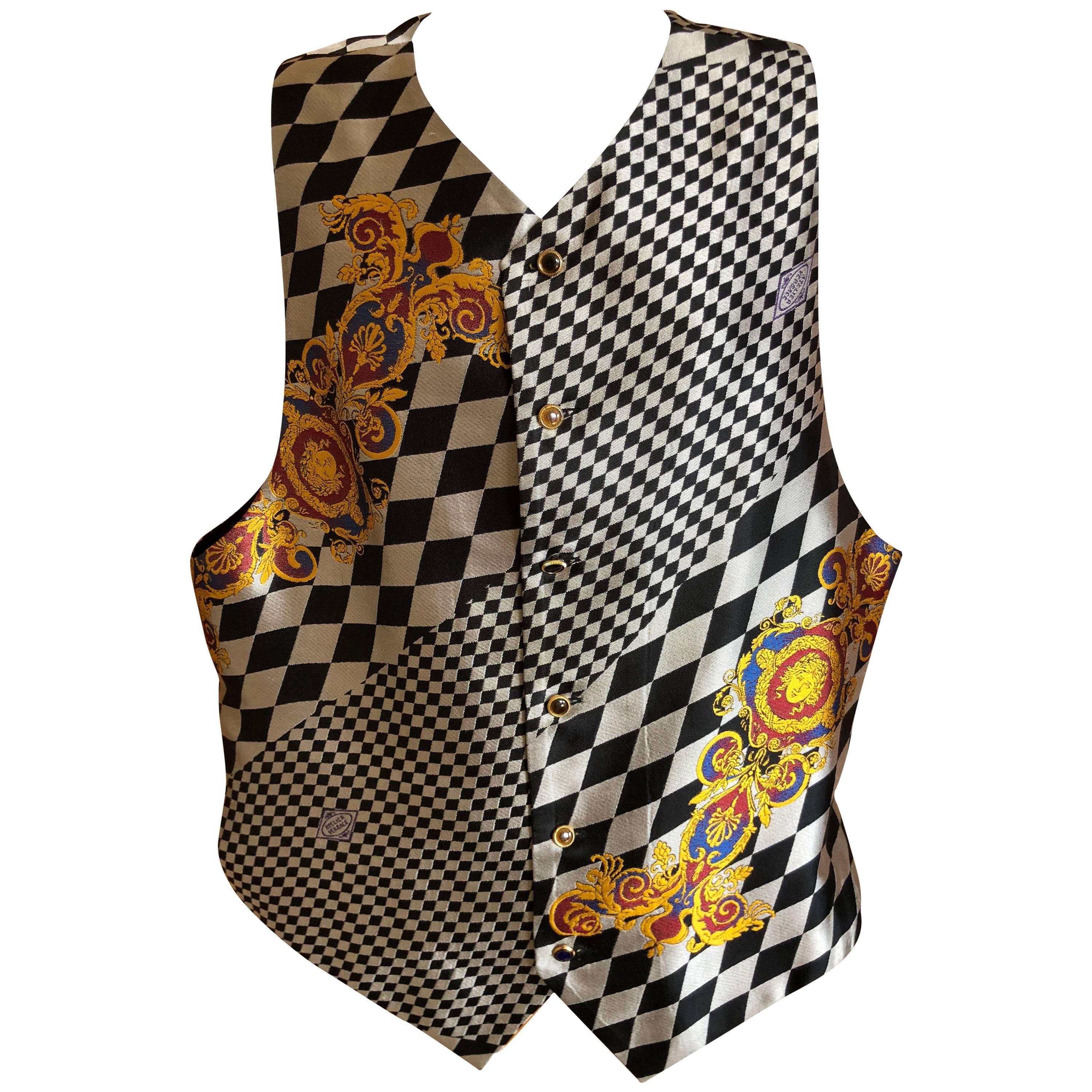 Gianni Versace Atelier Versace Vintage 80's  Op Art Men's Vest For Sale