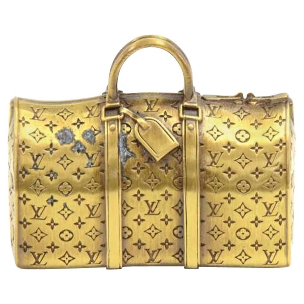 Louis Vuitton Gold Keepall Paperweight-VIP Limited Collectible  For Sale