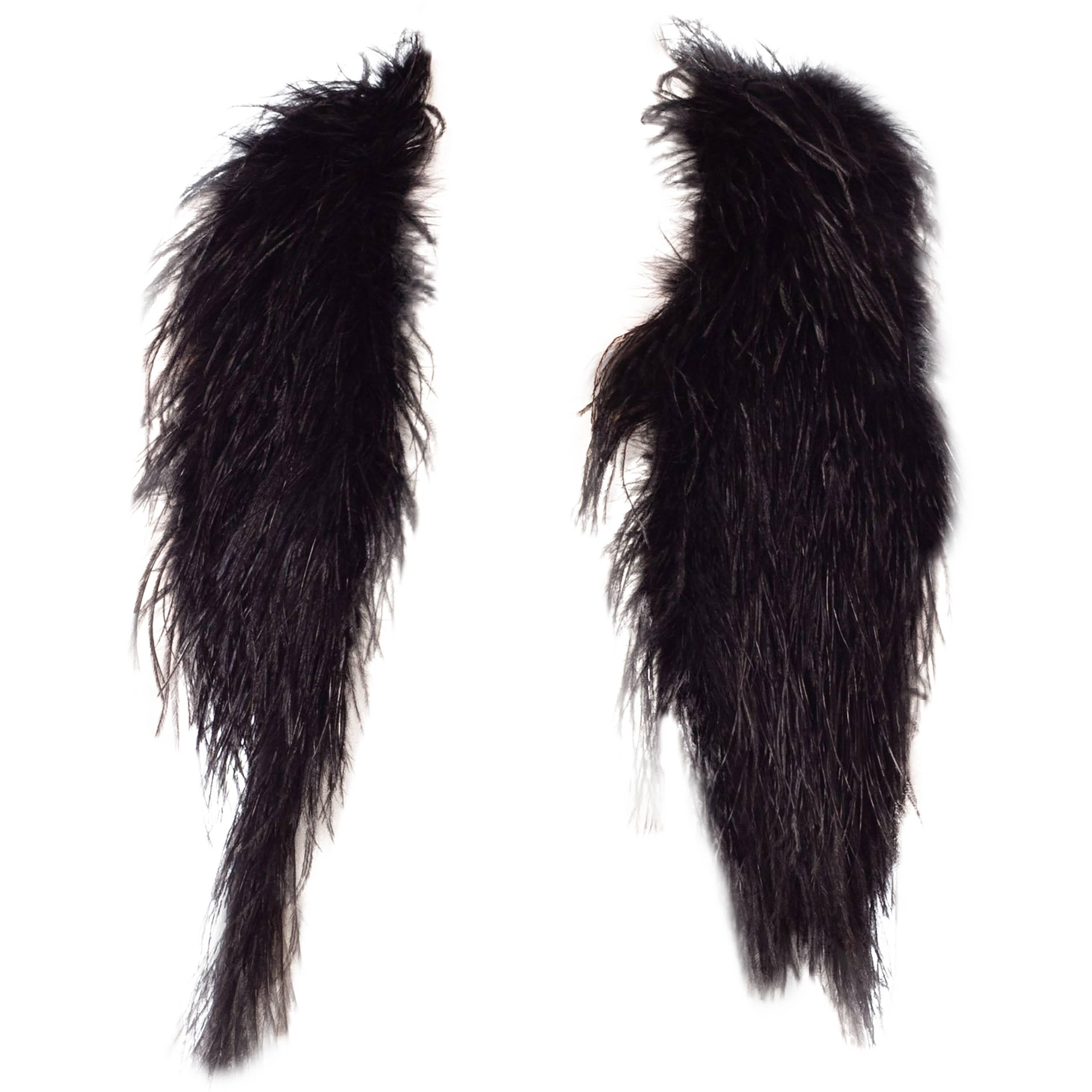 Black fluffy ostrich feather Boho Vest