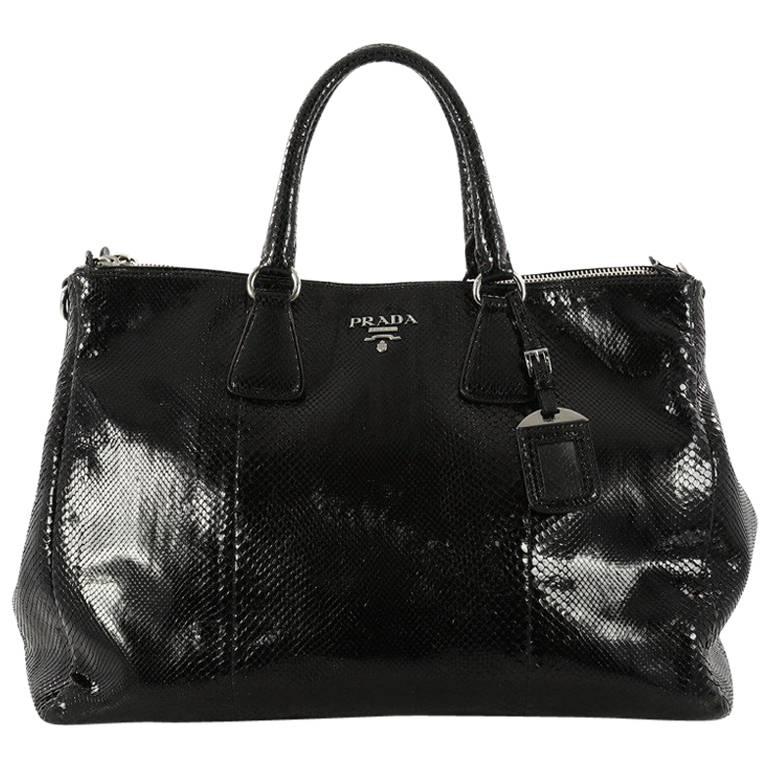 Prada Double Zip Lux Tote Python Large at 1stDibs