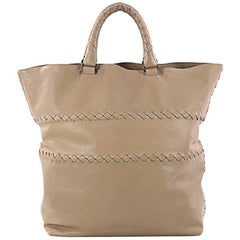 Bottega Veneta Shopping Tote Leather with Intrecciato Detail Large