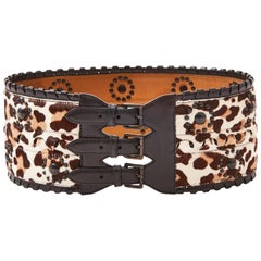 Retro Alaia Stencilled Animal Print Belt