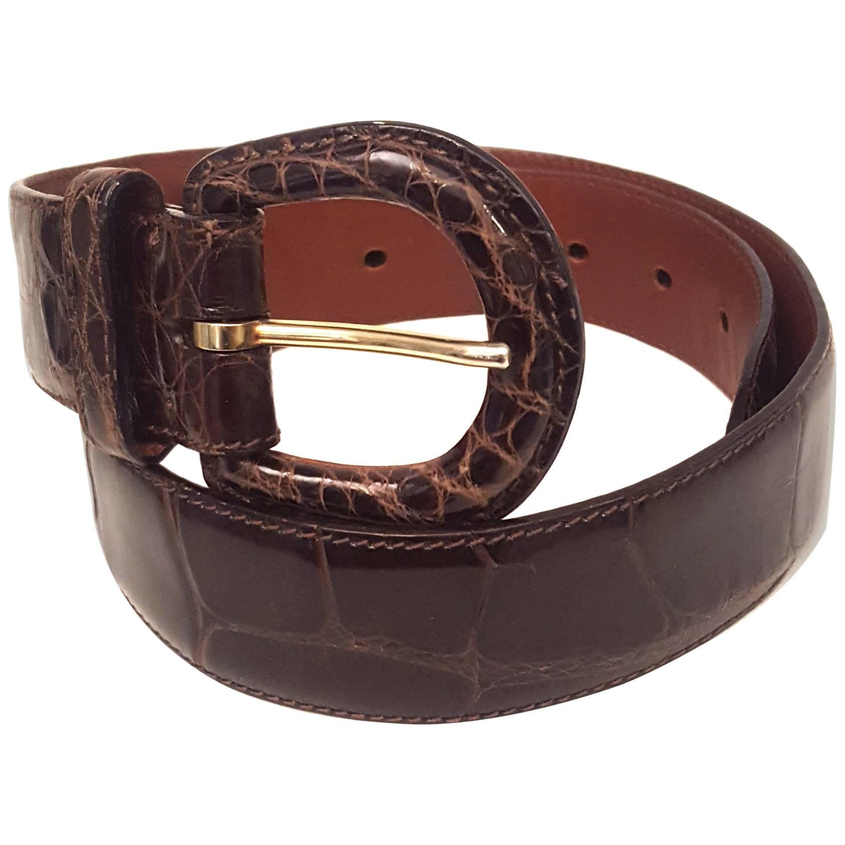 ralph lauren alligator belt