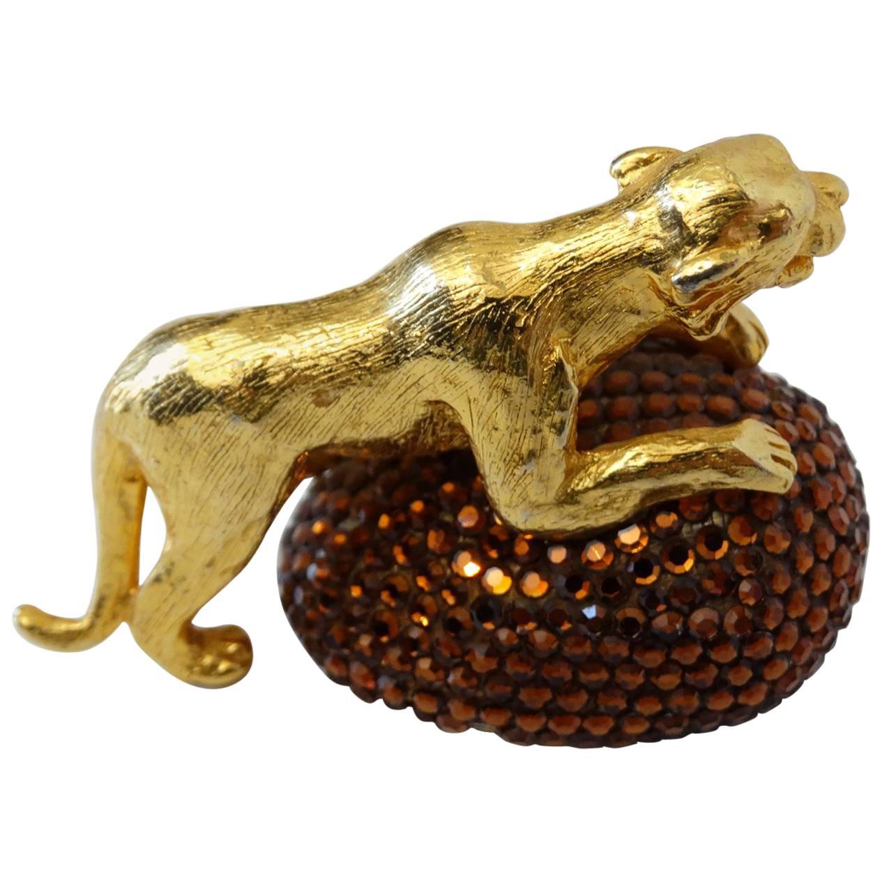 Judith Leiber Tiger Vanity Objet d'art, 1980s 