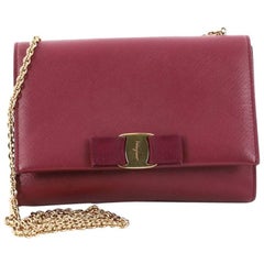 Salvatore Ferragamo Ginny Crossbody Bag Saffiano Leather Small