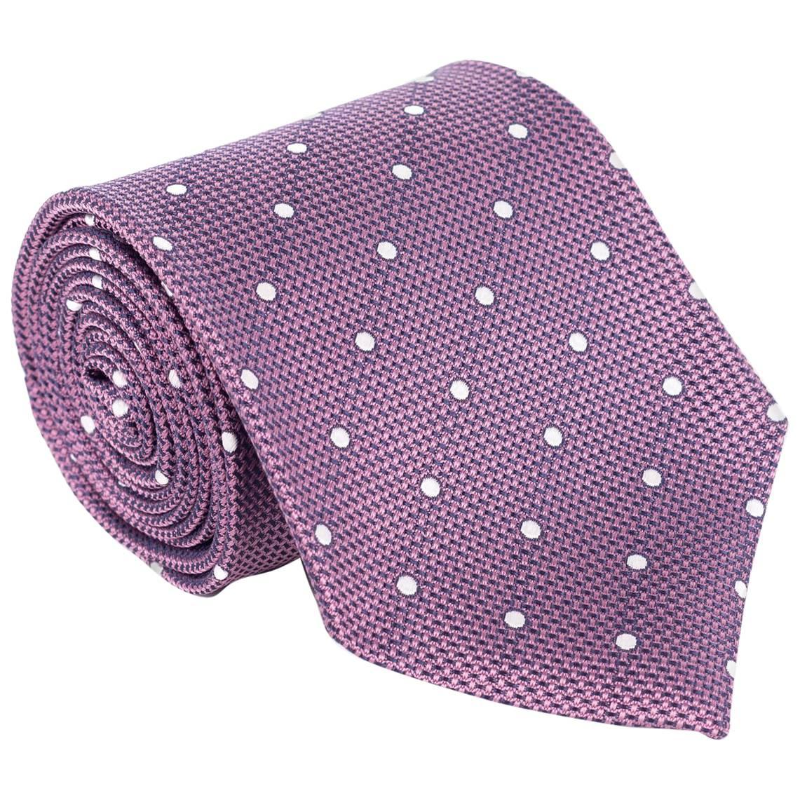 Tom Ford Mens Diagonal Dot 3 1/4" Purple 100% Silk Tie For Sale