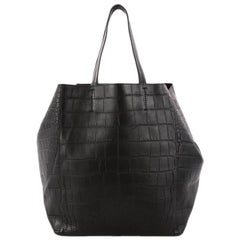 Celine Phantom Crocodile Embossed Leather Small Cabas Tote  