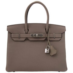 Hermès Sac Birkin 30 Togo Gris Asphalte Palladium Hardware