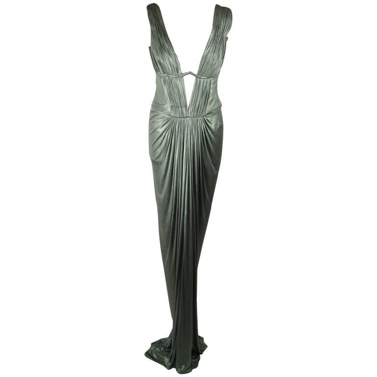 ROBERTO CAVALLI Green Metallic Cleopatra Dress Gown Size 42 For Sale at  1stDibs | roberto cavalli cleopatra metalic green dress, roberto cavalli  green dress, roberto cavalli cleopatra dress