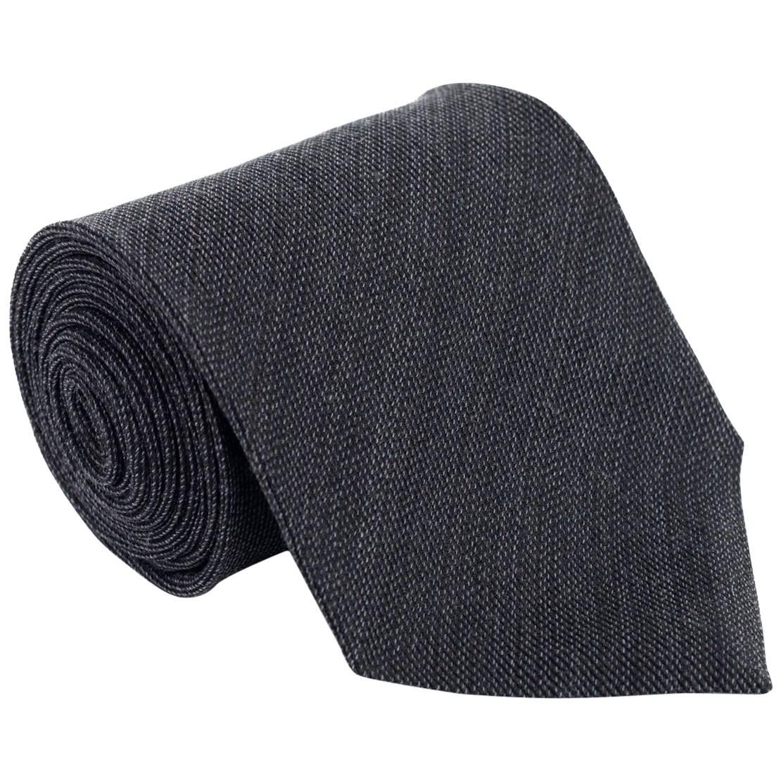 Tom Ford Men's Dark Brown Woven Diagonal Silk Blend 4 Inch Tie  For Sale