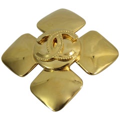 1997 Gold Plated Chanel Brooche 