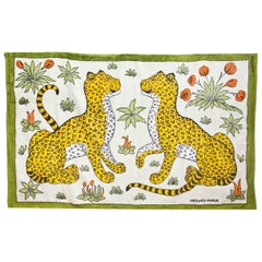 Hermes Green Leopards Beach Towel rt. $600