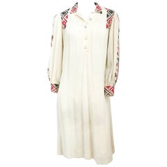 Robe crème bohème des années 1920 faite à la main