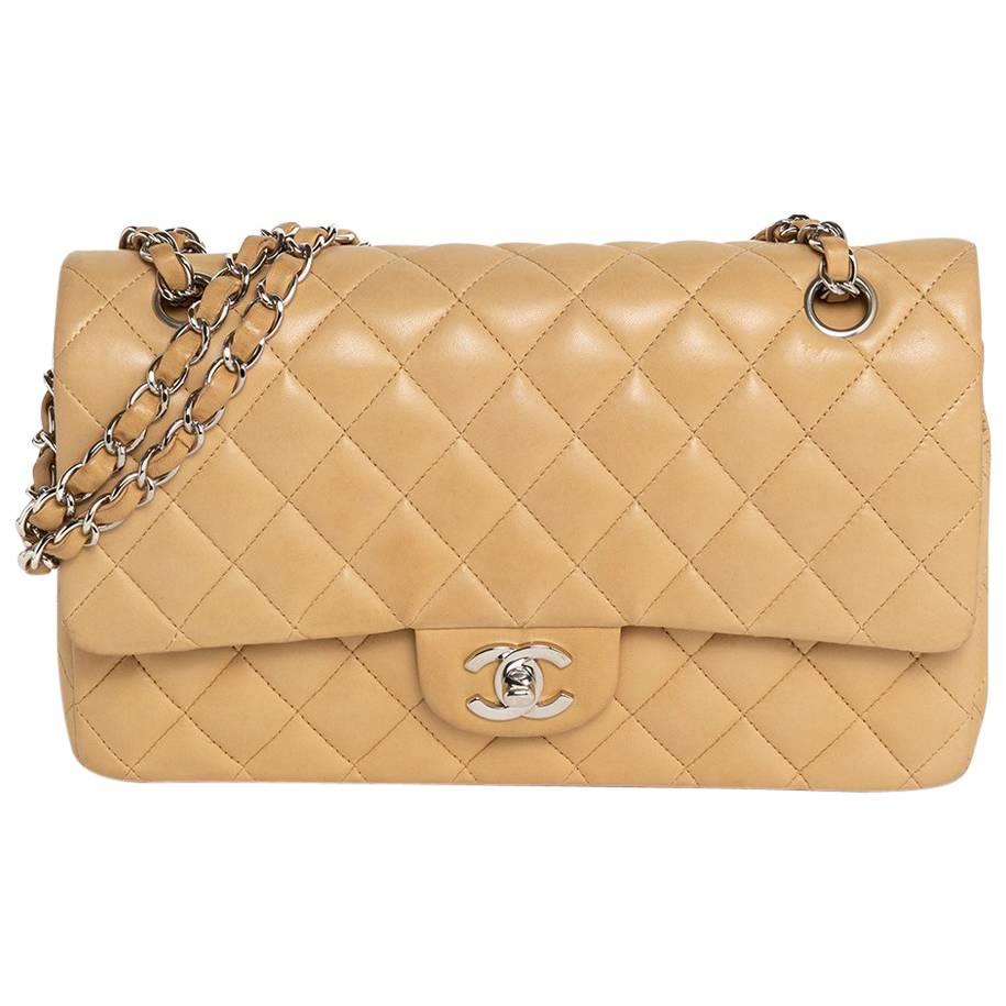 2005 Chanel 2.55 Quilted Matelasse Beige Lambskin  For Sale