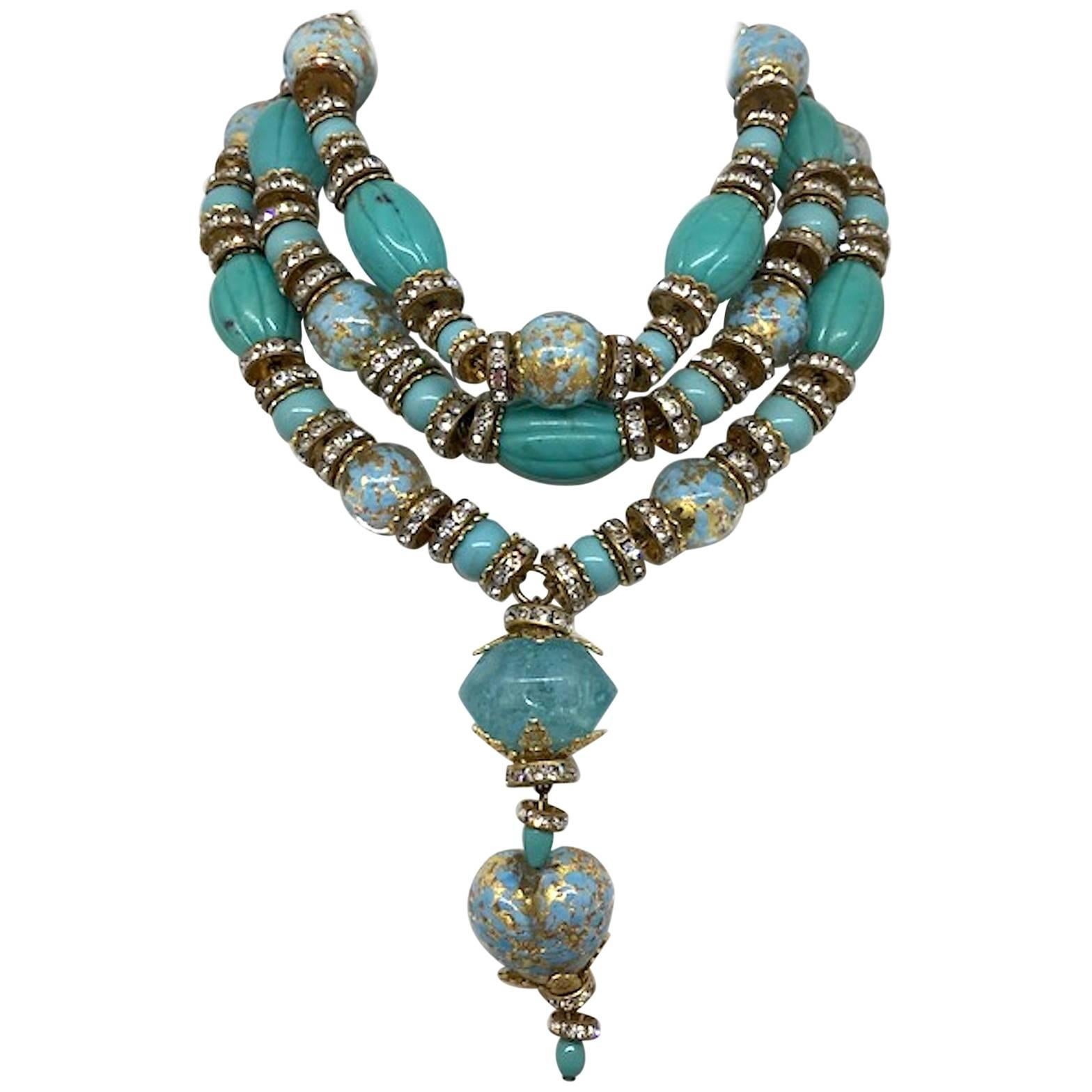 Venetian glass bead necklace from actress Elsa Martinelli's personal collection