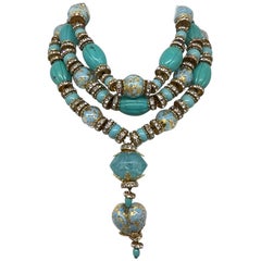 Vintage Venetian glass bead necklace from actress Elsa Martinelli's personal collection