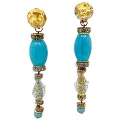 Venetian glass bead Earrings from actress Elsa Martinelli's personal collection