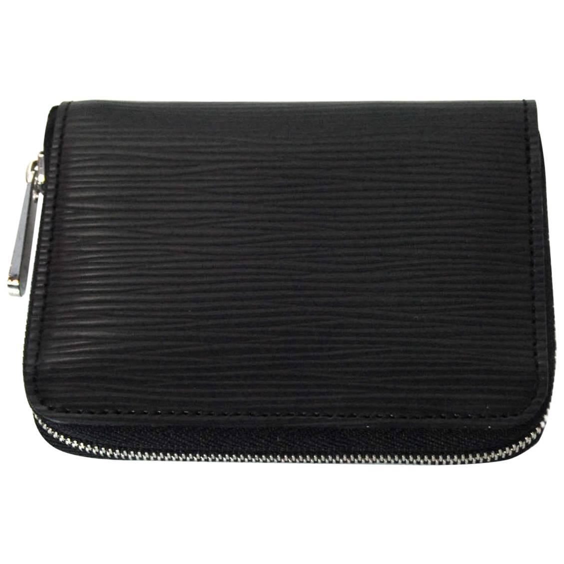 Louis Vuitton Black Epi Leather Zippy Coin Purse with Box & Dust Bag