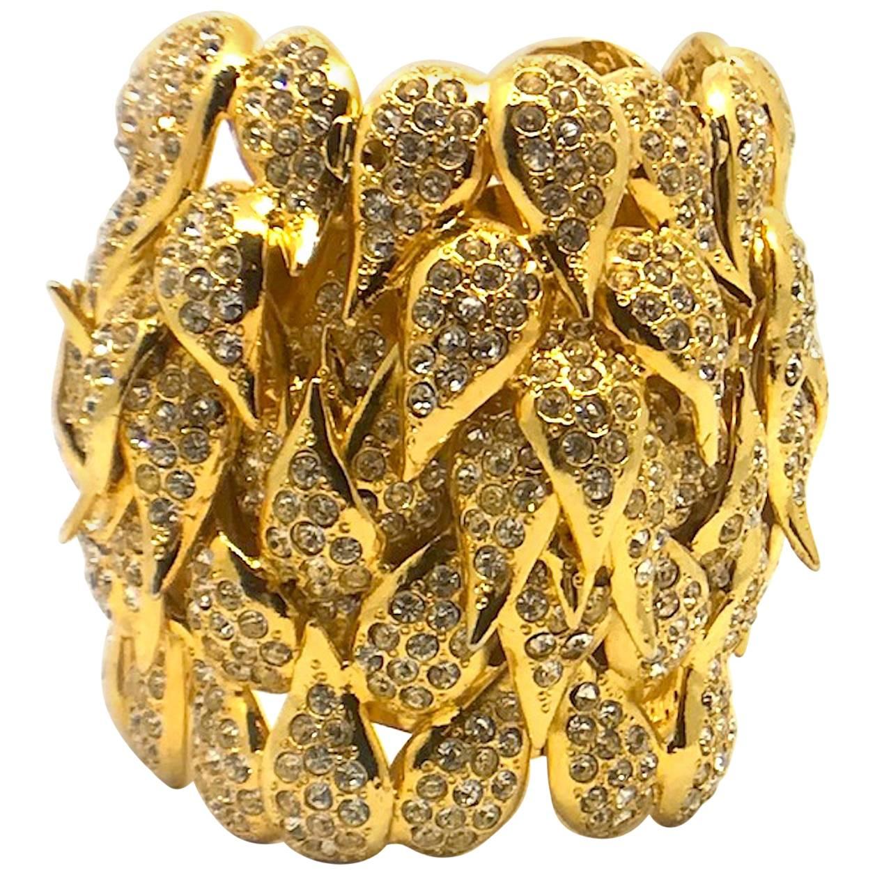 De Liguoro gold cuff bracelet from Actress Elsa Martinelli's personal collection