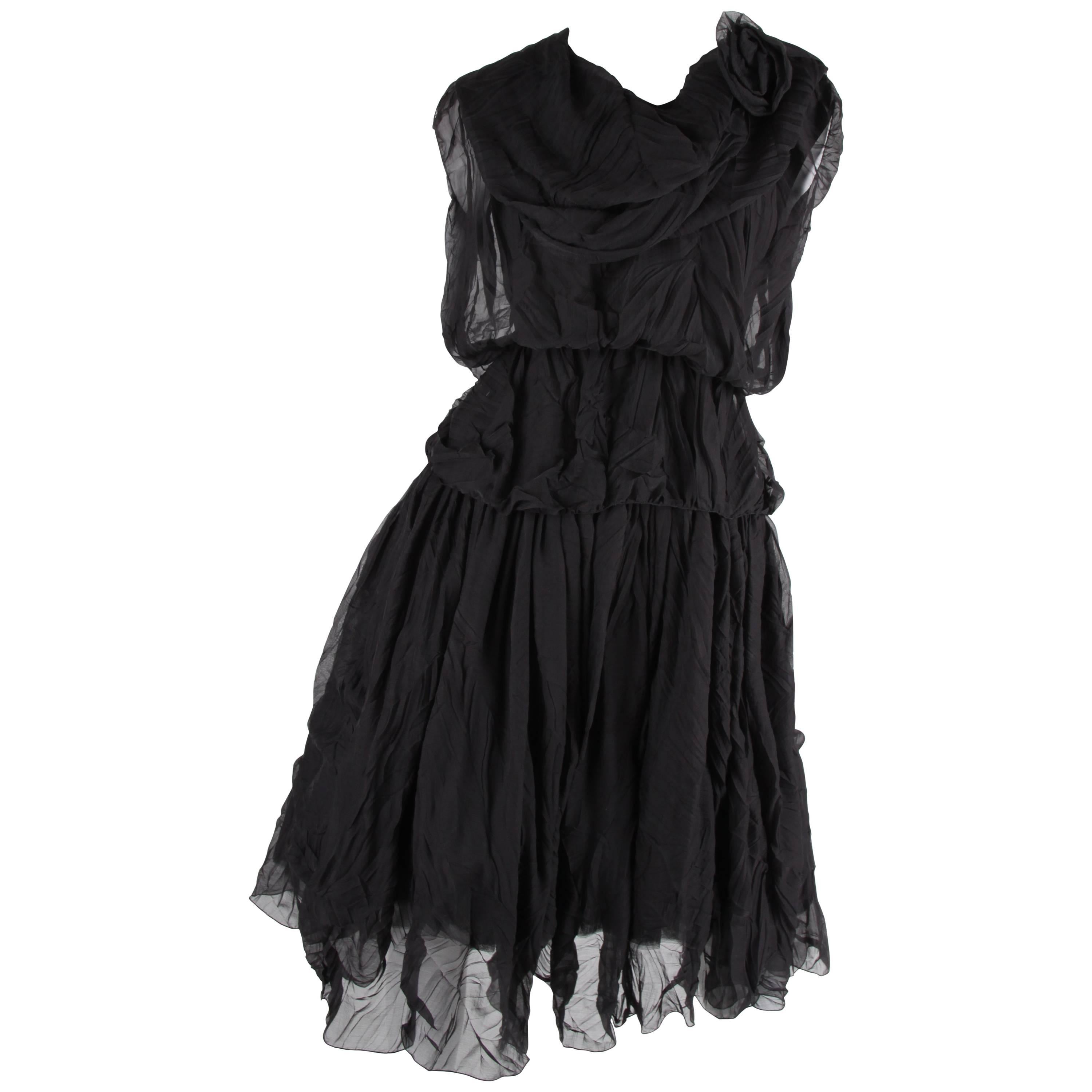 Chanel Silk Dress 2000A - black