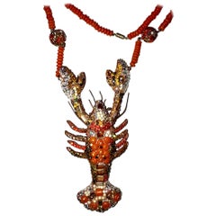 Elsa Martinelli's Lobster Resin Necklace