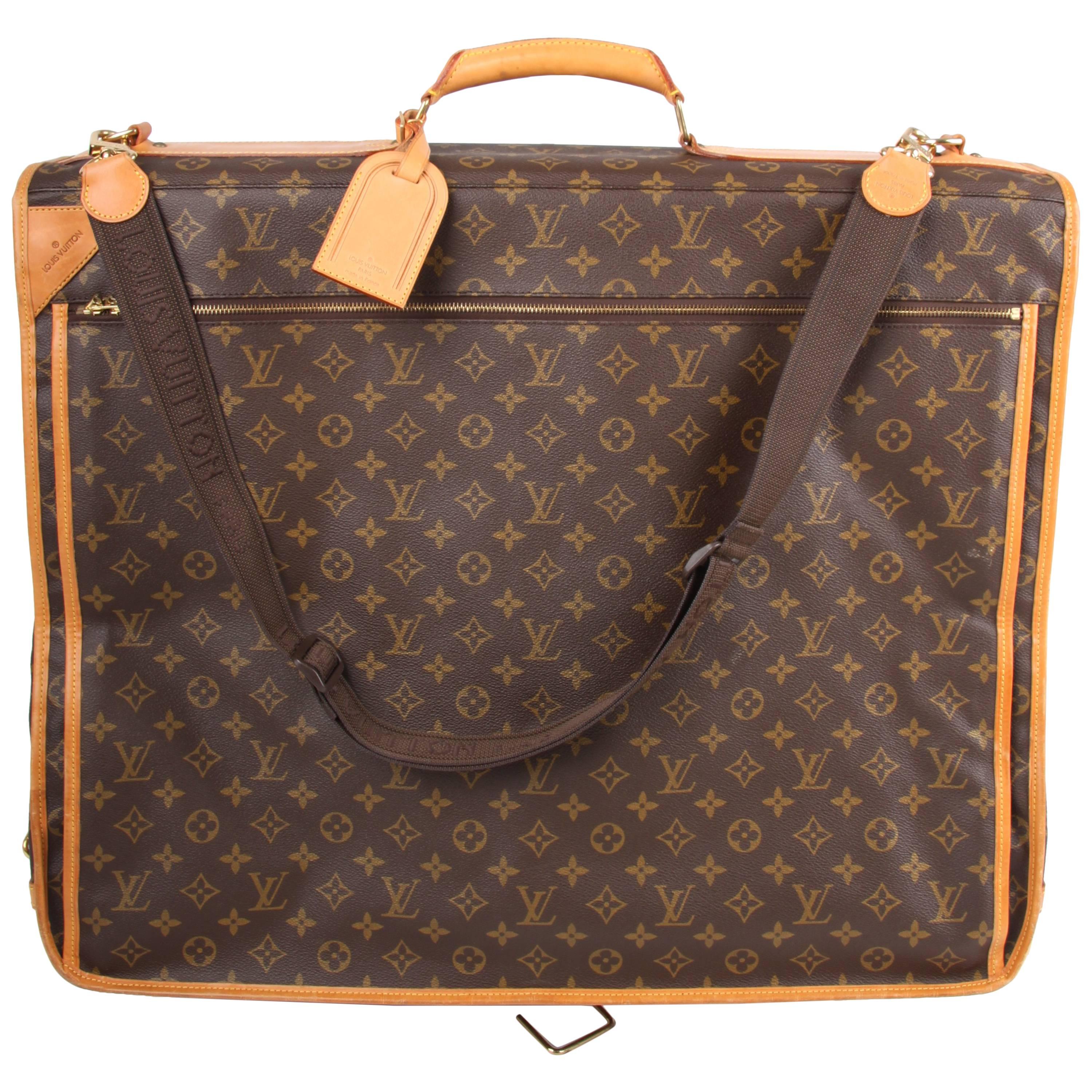 Louis Vuitton Monogram Canvas Garment Carrier Bag 5 hangers - brown