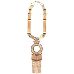 Elsa Martinelli's Noir Art Deco Style Pendent Necklace