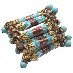 Venetian glass bead cuff from actress Elsa Martinelli's personal collection