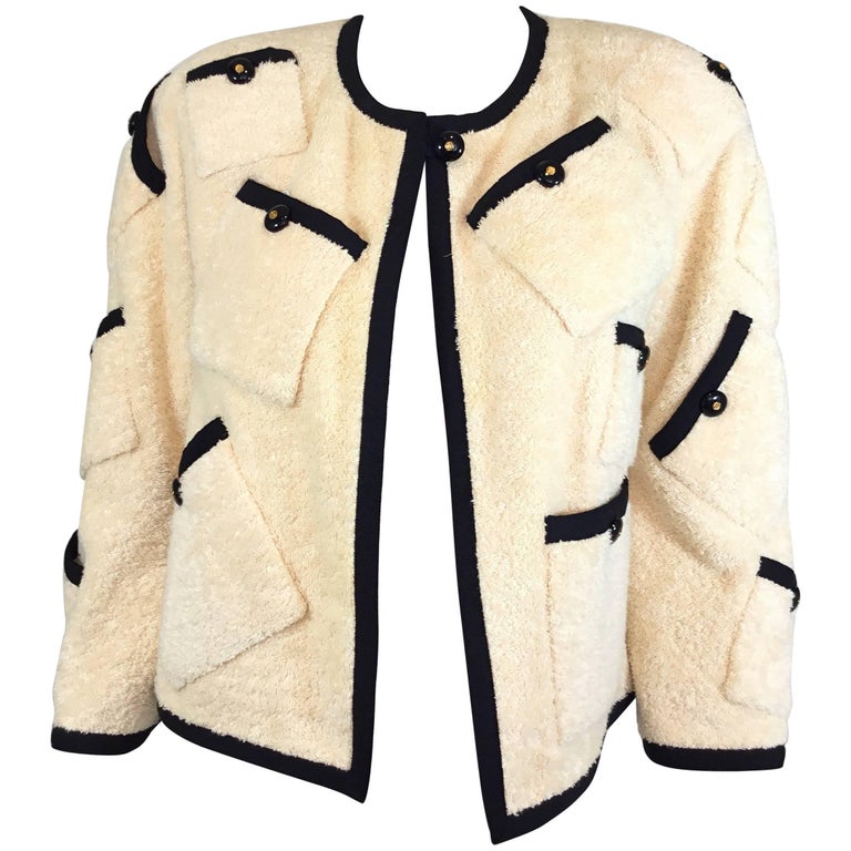 Chanel Collection 28 Terry Cloth Jacket at 1stDibs