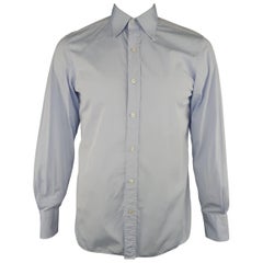 Men
s TOM FORD Size M Light Blue Solid Cotton Long Sleeve Shirt Men
s TOM FORD Size M Light Blue Solid Cotton Long Sleeve Shirt
