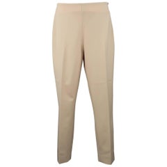 RALPH LAUREN Size 6 Tan Stretch Wool Skinny Dress Pants