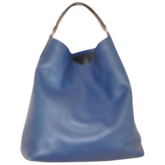 Proenza Schouler Blue Pebbled Leather Hobo Bag