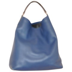 Proenza Schouler Blue Pebbled Leather Hobo Bag