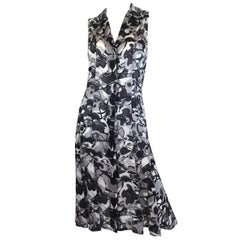 Chanel 2005 P Silk Print Dress