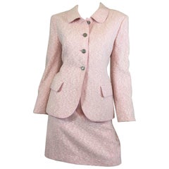 Chanel Pink Boucle Skirt Suit, 1998