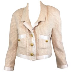 Chanel Boutique Satin Trim Vintage Jacket