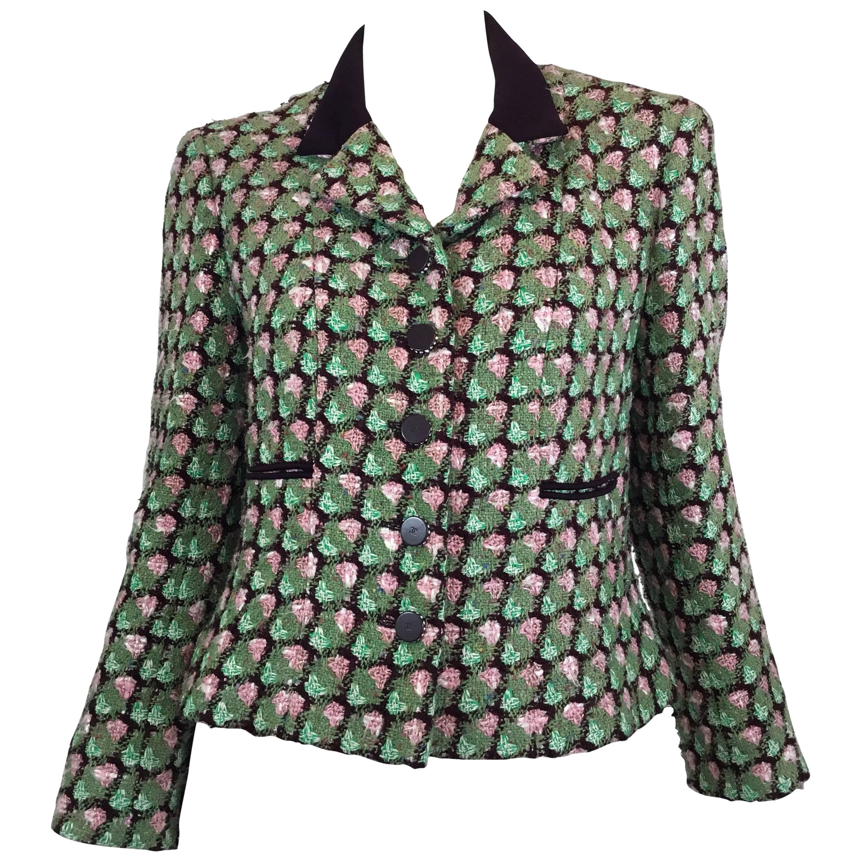 Chanel 2002 P MultiColor Tweed Jacket 