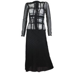 Jean Paul Gaultier Maille Greta Garbo Face Print Dress Size M