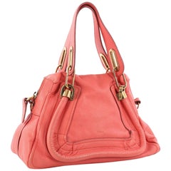 Used  Chloe Paraty Top Handle Bag Leather Small