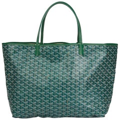 2011 Goyard Grünes Chevron beschichtetes Segeltuch St Louis GM