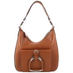 Ralph Lauren Collection Stirrup Hobo Calfskin Leather Small