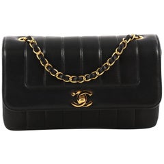 Chanel Vintage Single Flap Bag Vertical Quilt Lambskin Small