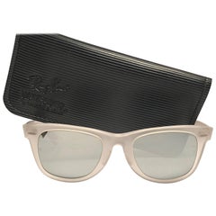 Retro New Rare Ray Ban The Wayfarer Frosted B&L Full Mirror Lenses USA 80's Sunglasses