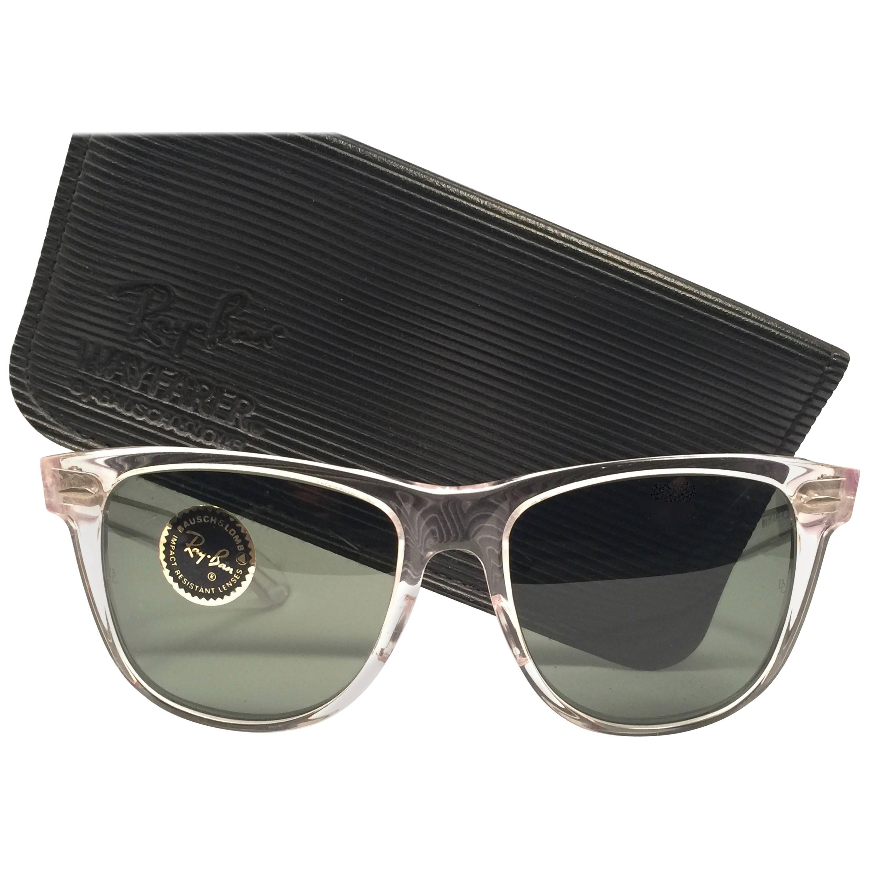 Rare Ray Ban The Wayfarer II Ice B&L G15 Grey Lenses USA 80's Sunglasses