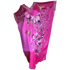 Josie Natori Couture Heavily Emboidered Silk Caftan New with Tags $3200