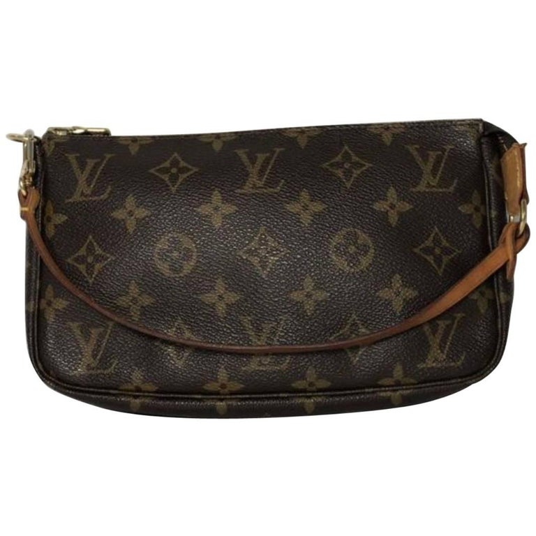 Louis Vuitton Monogram Pochette Accessories Wristlet For Sale at 1stDibs