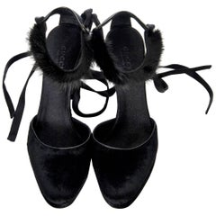 New Size 9 Tom Ford For Gucci Mink Python Velvet Satin Final Collection Heels