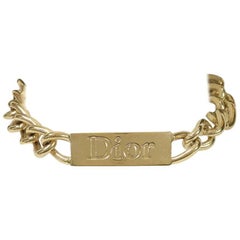 Christian Dior Gold Nameplate Choker